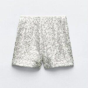 ZARA SEQUIN HIGH WAISTED SHORTS